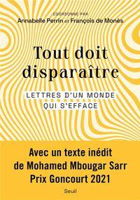 Tout doit disparaître. Lettres d’un monde qui s’efface